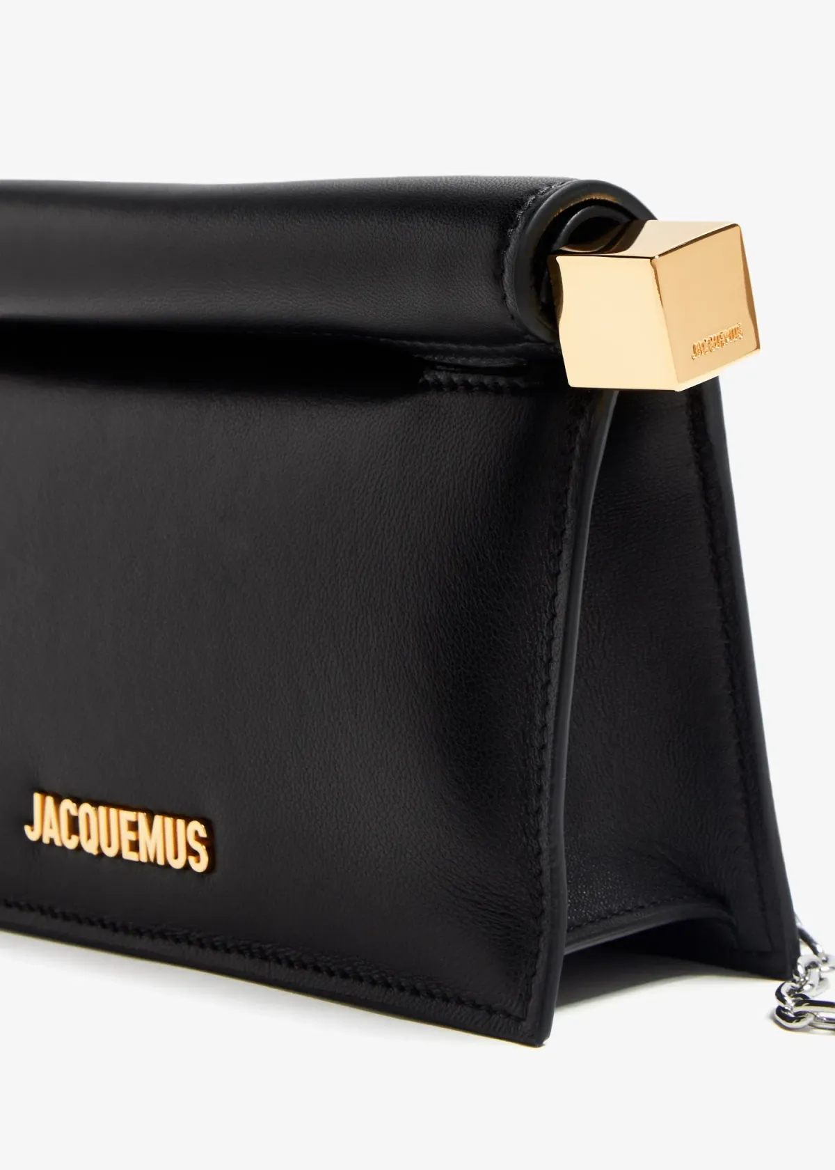 JACQUEMUS BLACK ROND CARRÉ SMALL CLUTCH BAG - Image 2