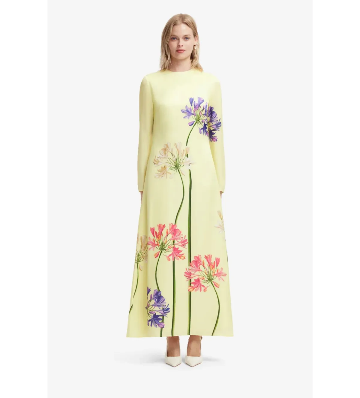 Leo Lin Cassandra Maxi Dress in Agapanthus Print Size 8 - Image 1