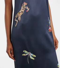 ALEMAIS Fontaine Slip Midi Dress Navy Size 8 AU for rent on The Volte - image 4