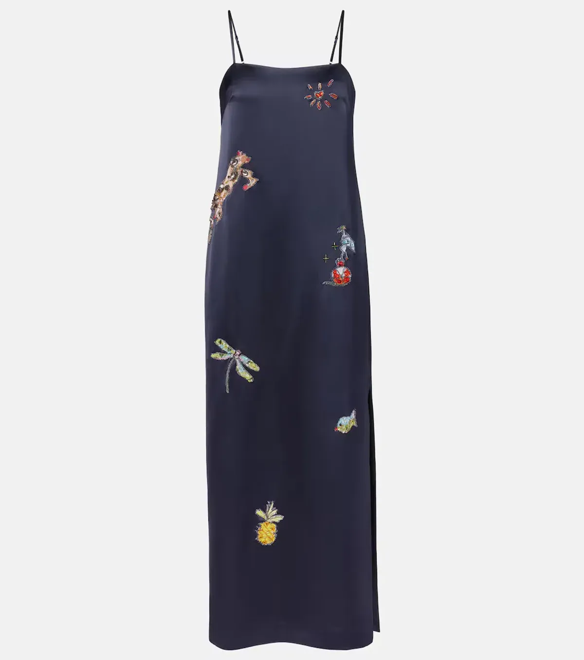 ALEMAIS Fontaine Slip Midi Dress Navy Size 8 AU - Image 6