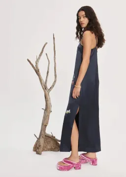 ALEMAIS Fontaine Slip Midi Dress Navy Size 8 AU for rent on The Volte - image 11