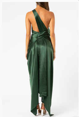 One fell swoop philly dress in silk jungle green size 10 for rent on The Volte - image 5
