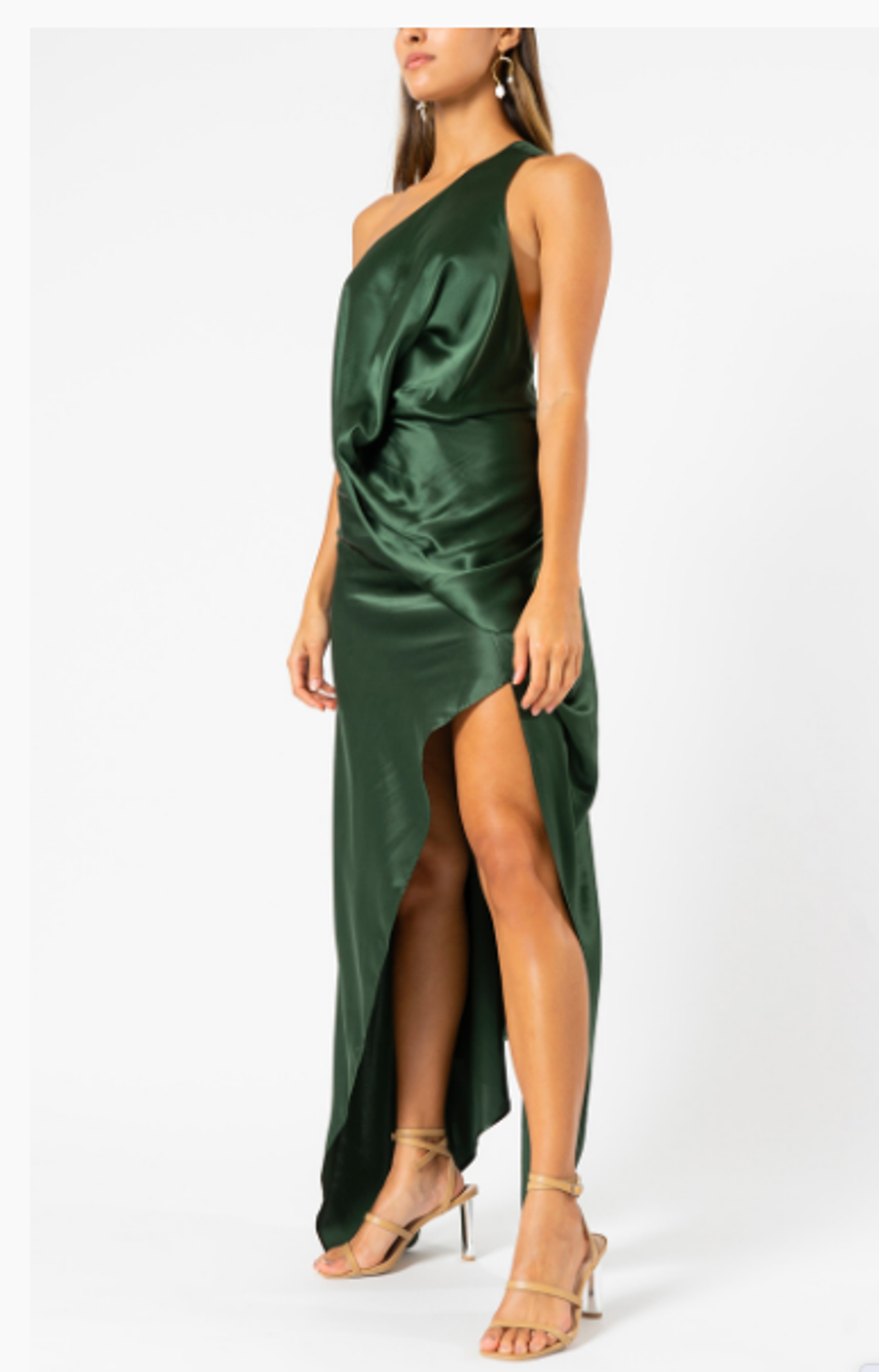 One fell swoop philly dress in silk jungle green size 10 - Image 2