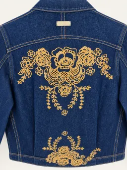 AJE Embroidered Denim Set | Skirt 10, Top 6 for rent on The Volte - image 8
