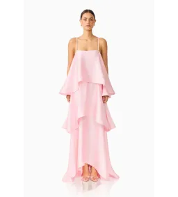 Elliatt Tilly Tiered Maxi Dress in Blush Pink Size M/ AU10 for rent on The Volte - image 1