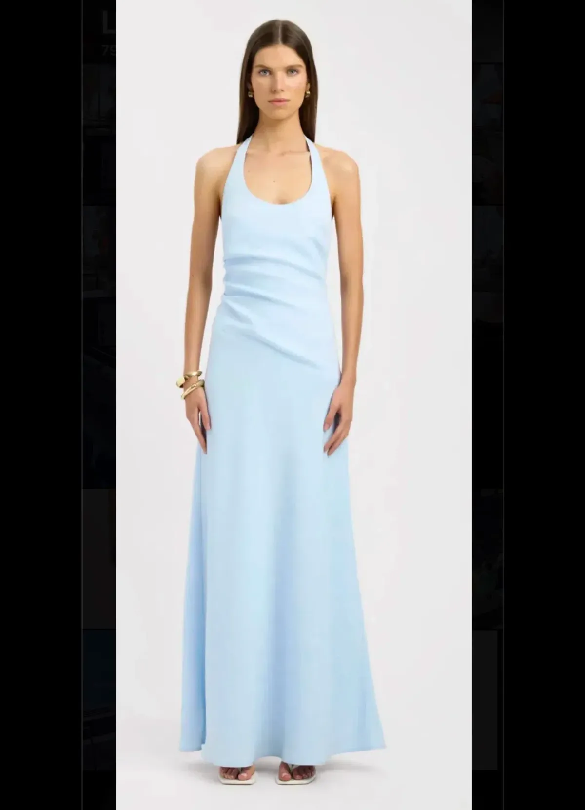 Kookai Baby Blue Halter Maxi Dress - Image 3