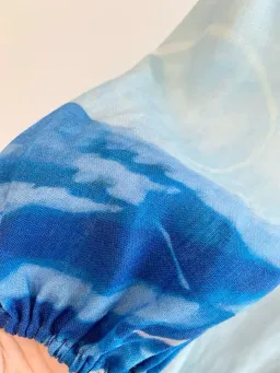 ALEMAIS Island Exclusive Midi Dress Blue Print Size 10 AU for rent on The Volte - image 11