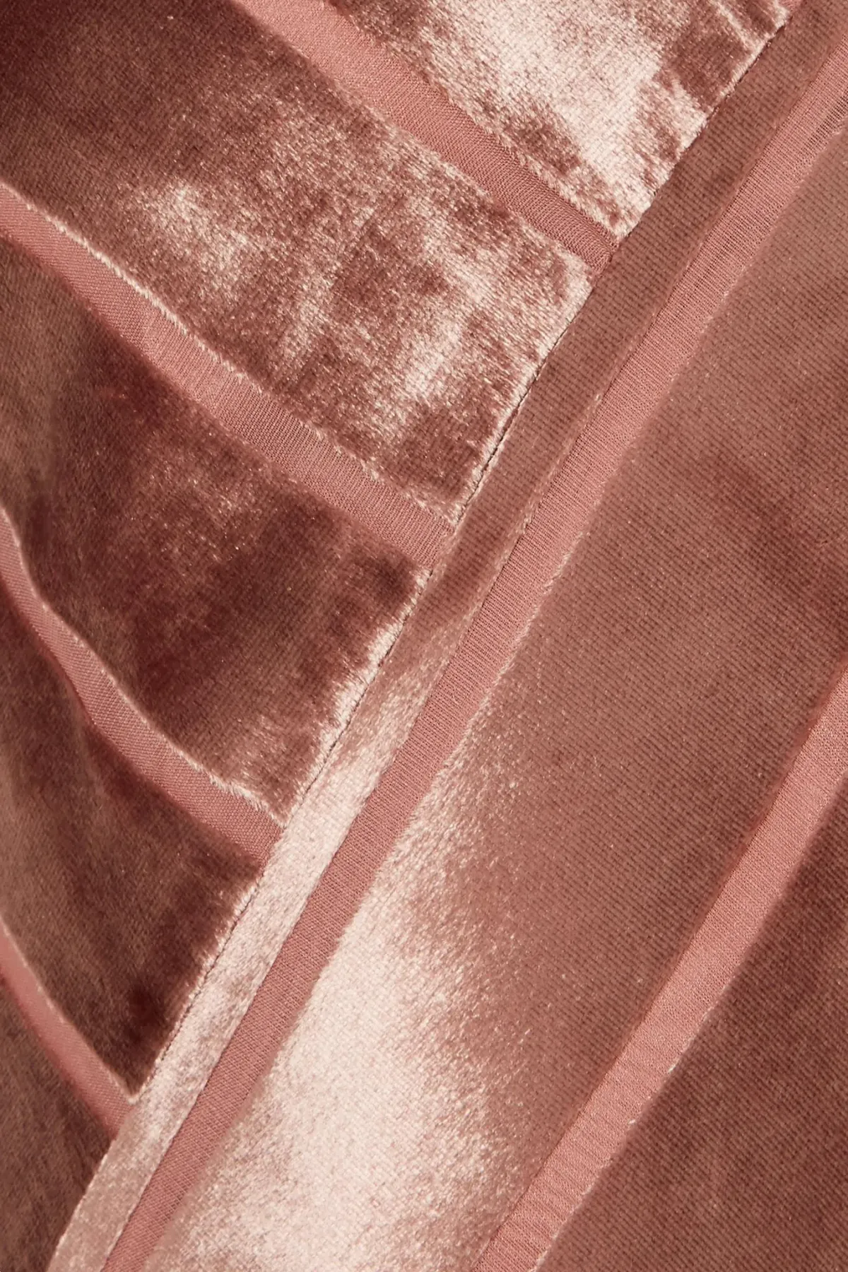 Michelle Mason Open Back Devoré-Velvet Gown in Antique Rose Pink Size 10 - Image 4