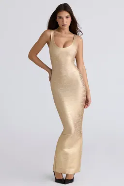 House of CB The OG Bandage Maxi Dress in Gold Size S / AU 8 for rent on The Volte - image 1