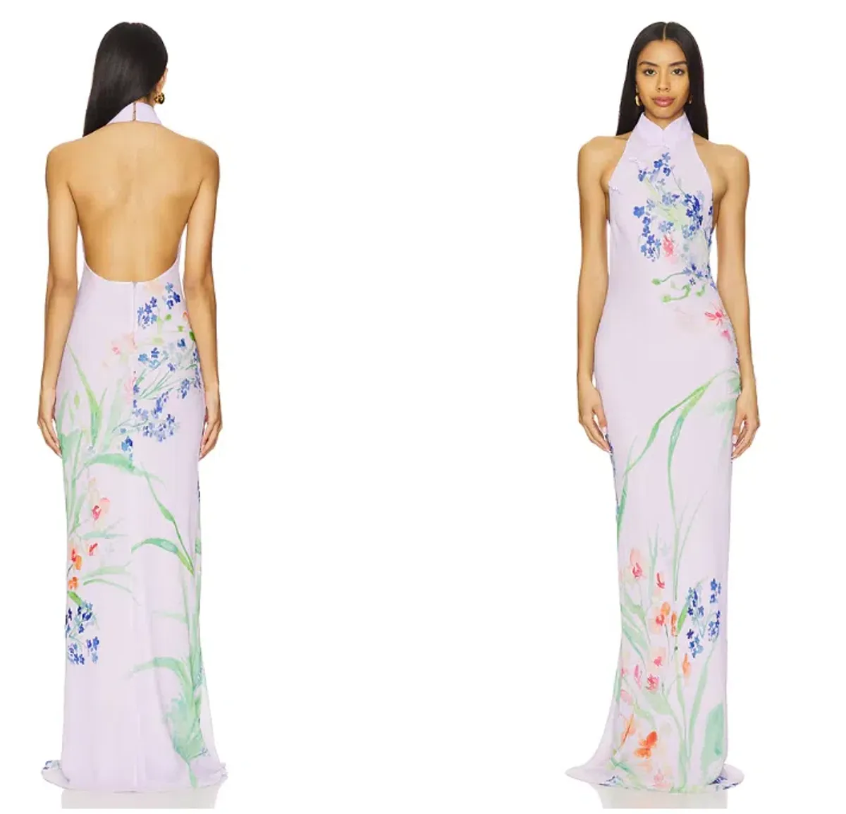Sau Lee Gillian Dress in Lavender Floral Size AU 10/12 Medium (US 8) - Image 3