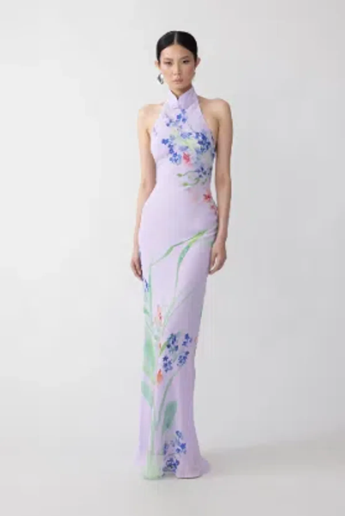 Sau Lee Gillian Dress in Lavender Floral Size AU 10/12 Medium (US 8) - Image 6