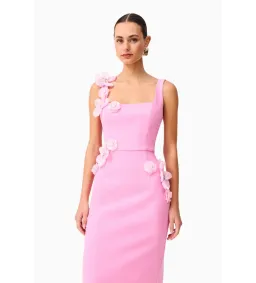 Elliatt Chantelle 3D Midi Dress in Pink Size 8/AU 8 for rent on The Volte - image 2