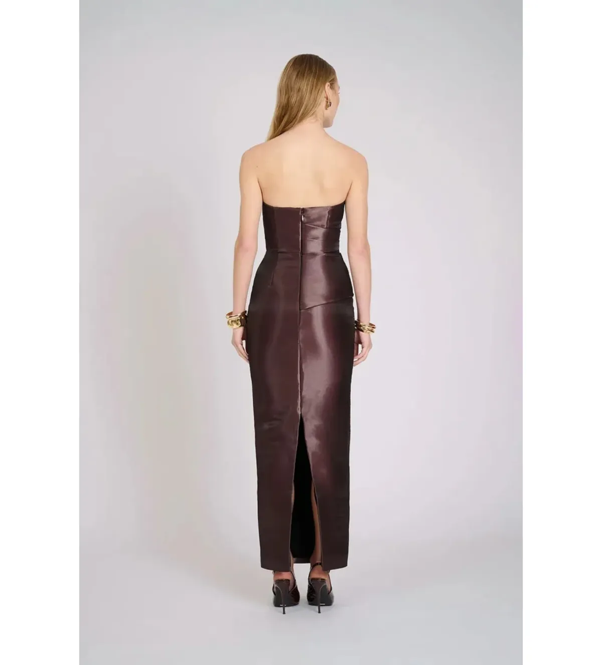 Eliya The Label Tatum Maxi Dress Chocolate Size 14 - Image 2