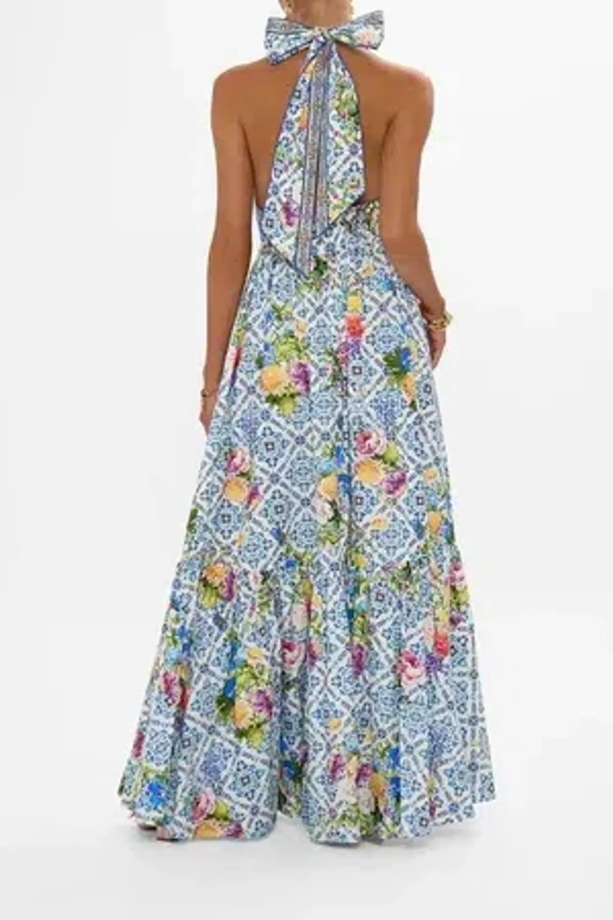 Camilla - Ruffle Hem Halter Maxi - Wall to Wall Wonders - Size 12 - Image 8