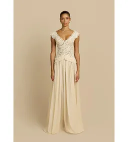 Arcina Ori Arabella Maxi Dress Beige Size XS / 6 for rent on The Volte - image 1