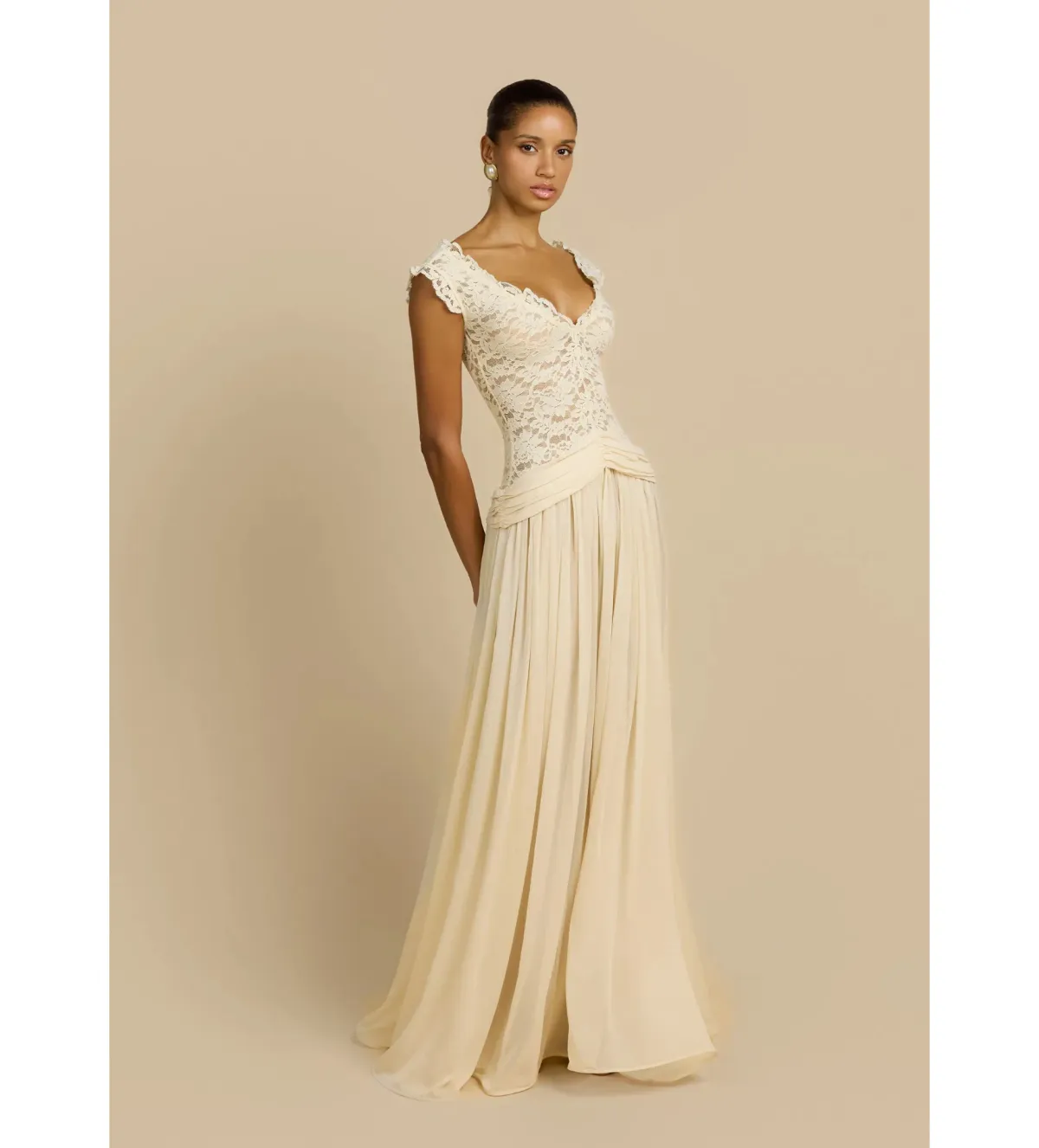 Arcina Ori Arabella Maxi Dress Beige Size XS / 6 - Image 3