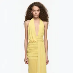Bec & Bridge Cassis  Drape Dress In Yellow Size 8 for rent on The Volte - image 3