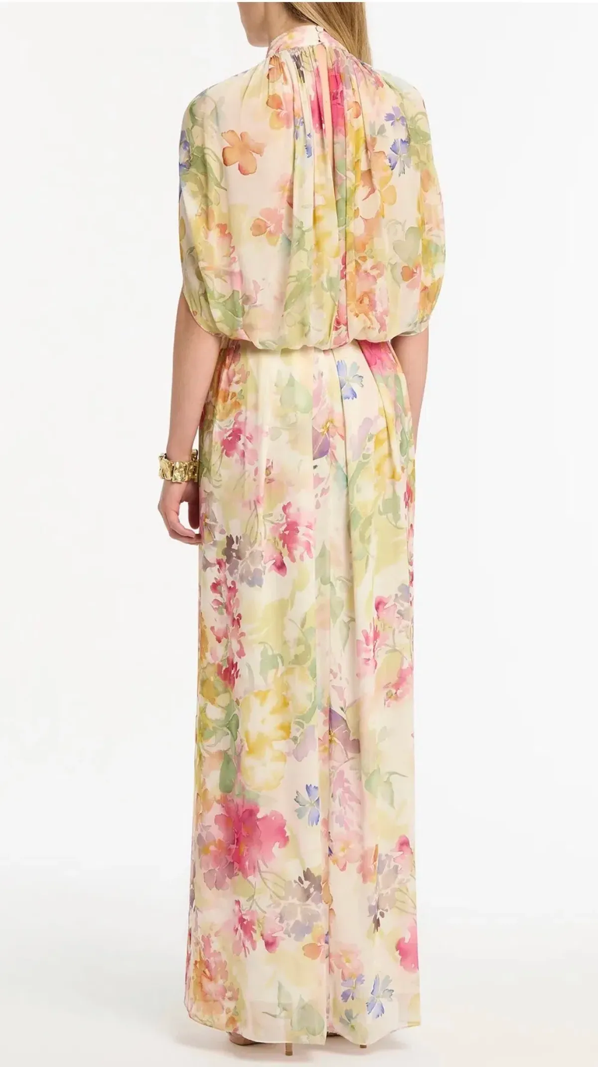 CARLA ZAMPATTI ETHEREA BLOOM HALTER CAPE GOWN size 12 - Image 6