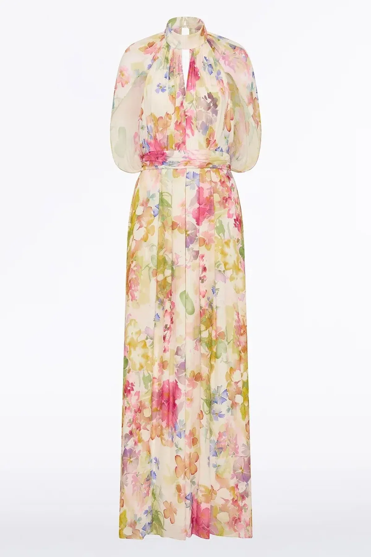CARLA ZAMPATTI ETHEREA BLOOM HALTER CAPE GOWN size 12 - Image 2