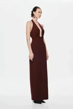 Misha - Alusia Maxi Dress - Red Wine - Size 10 for rent on The Volte - image 3