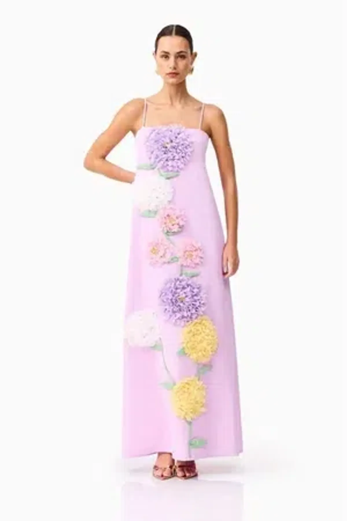 Elliatt Buttercup Embroidered Maxi - Lilac - Size 12 - Image 2