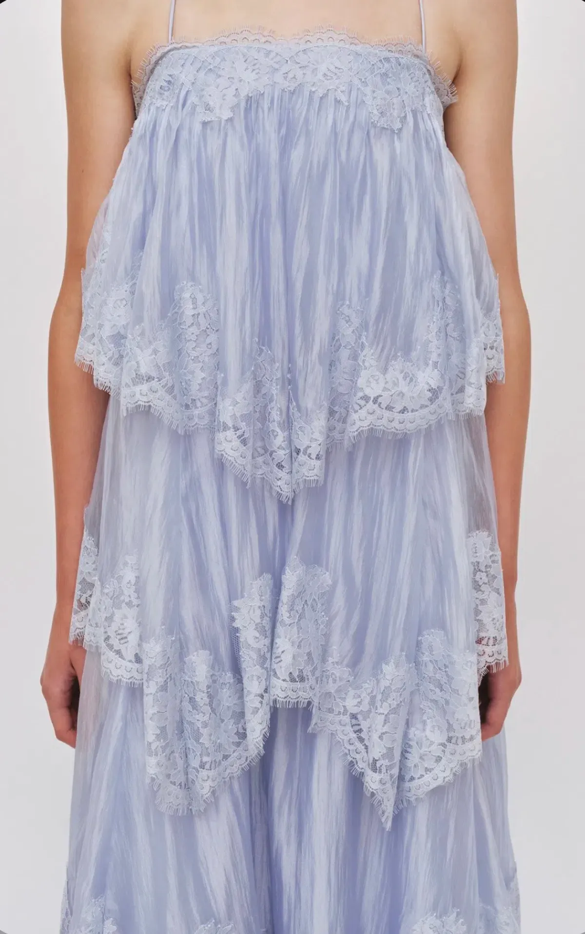 AJE - Ophelia Lace Gown in French Blue Size 10 - Image 2