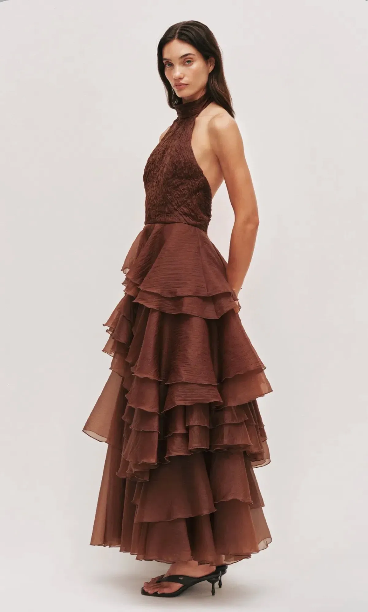 AJE - Fayette Gown in Dark Chocolate Size 10 - Image 4