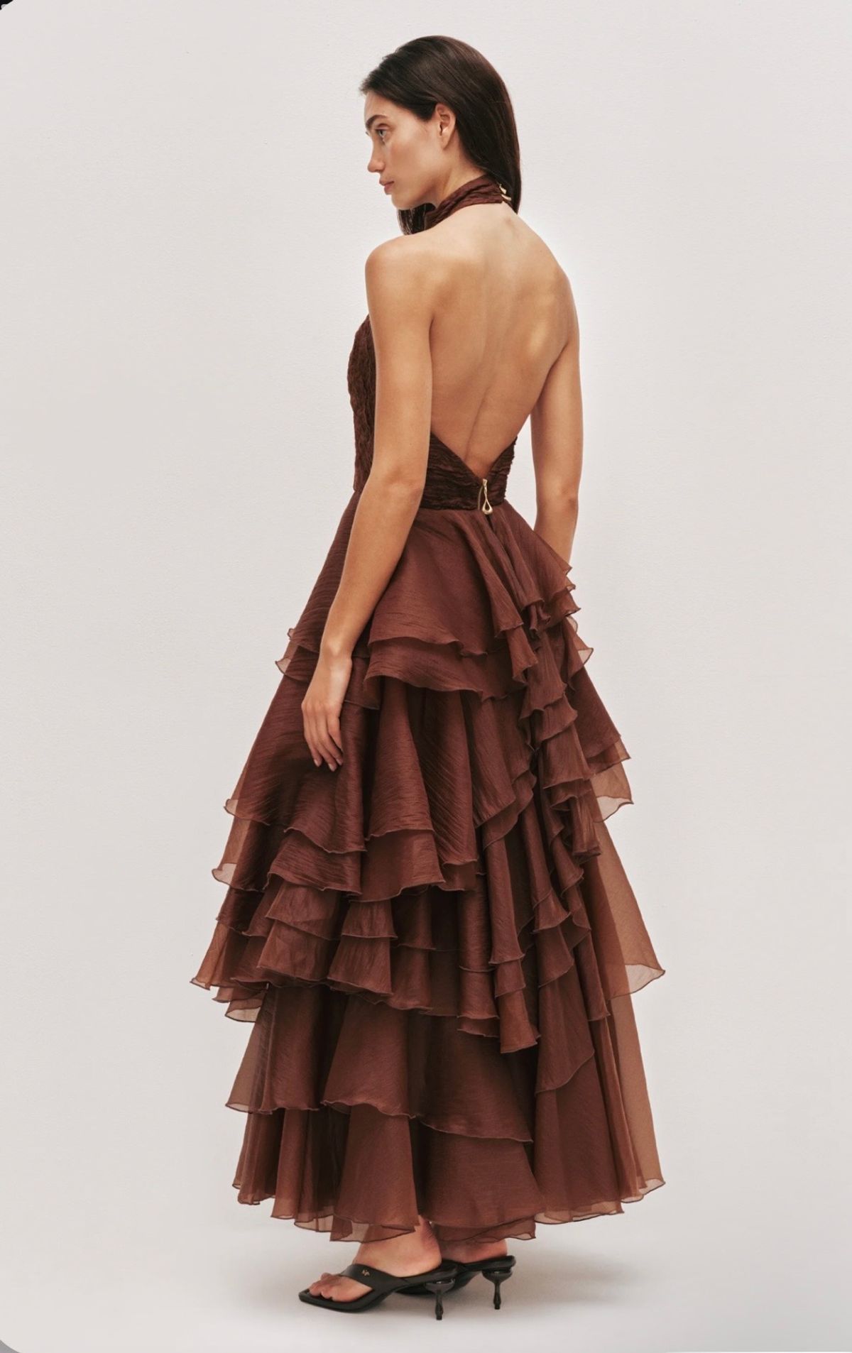 AJE - Fayette Gown in Dark Chocolate Size 6 - Image 4