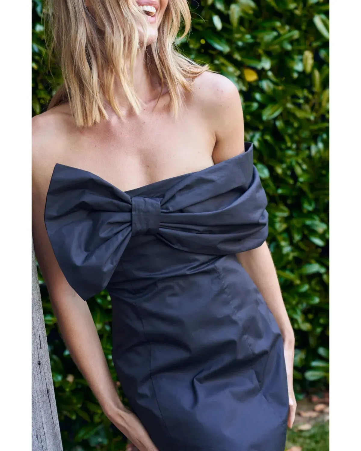 Aston Studio Phoebe Off Shoulder Mini Dress Nero Black Size 14 - Image 3