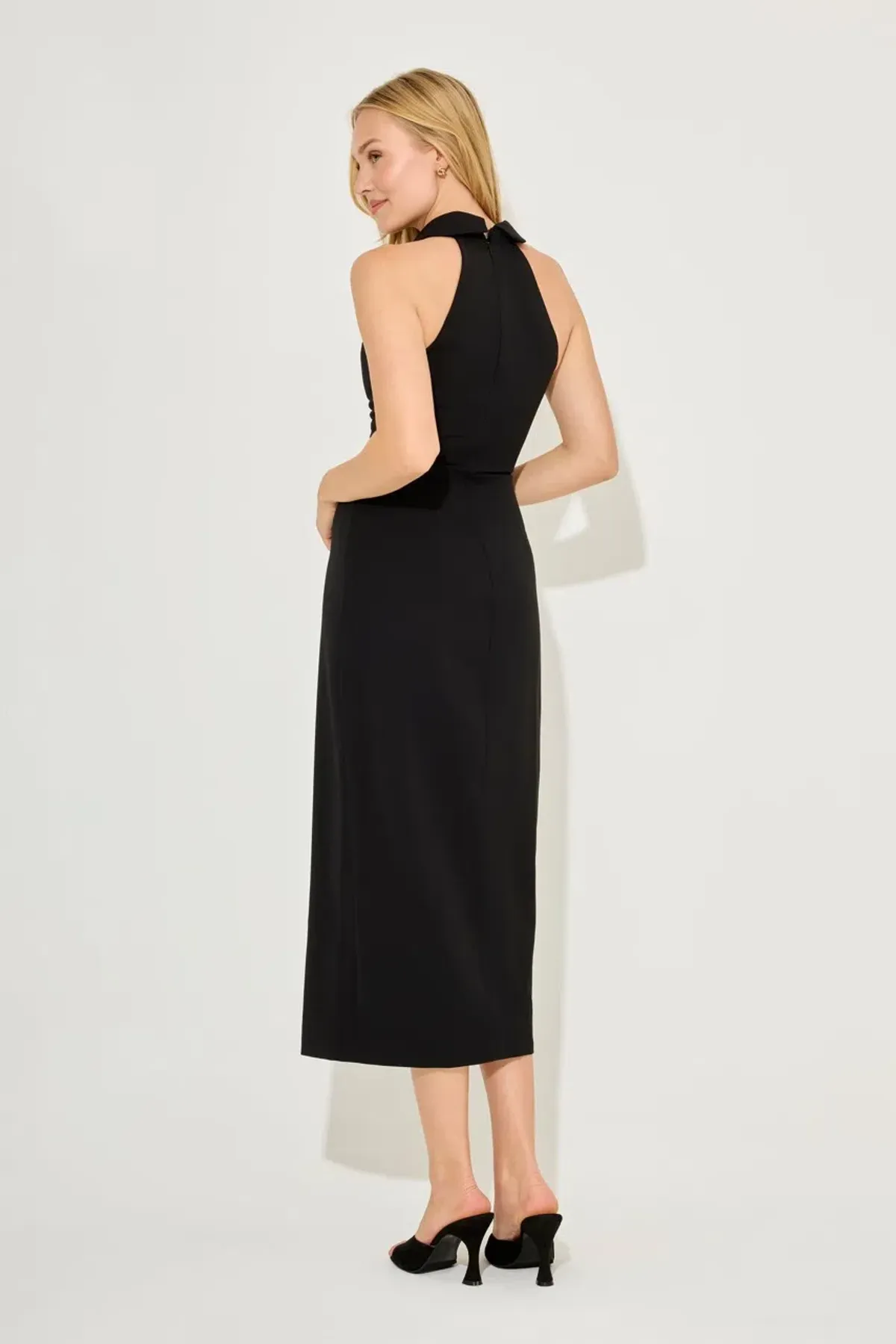 Odd Muse Collar Maxi Dress Black Size L - Image 2