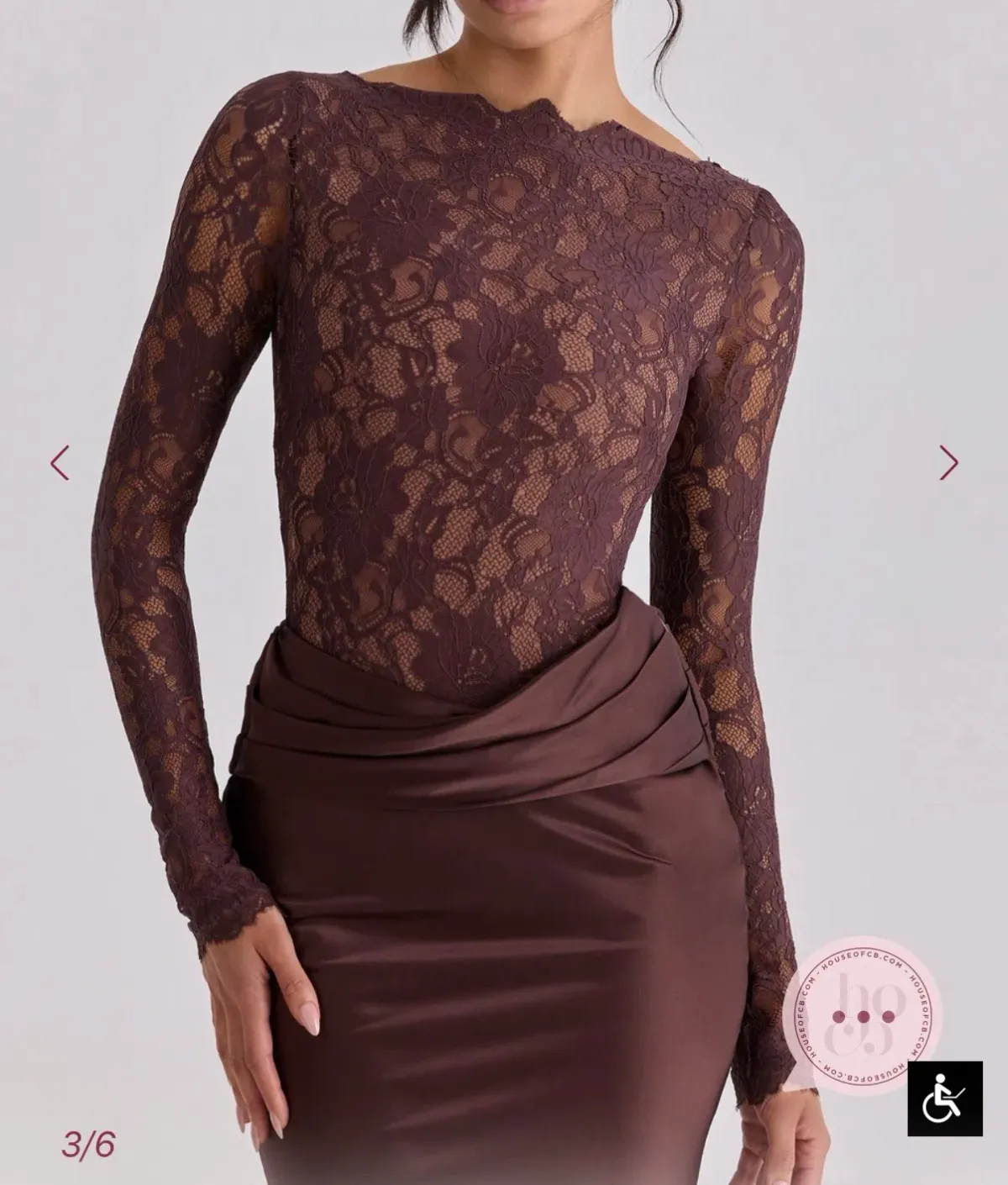 House of CB - Yasmeen Dress in Brown - Image 3