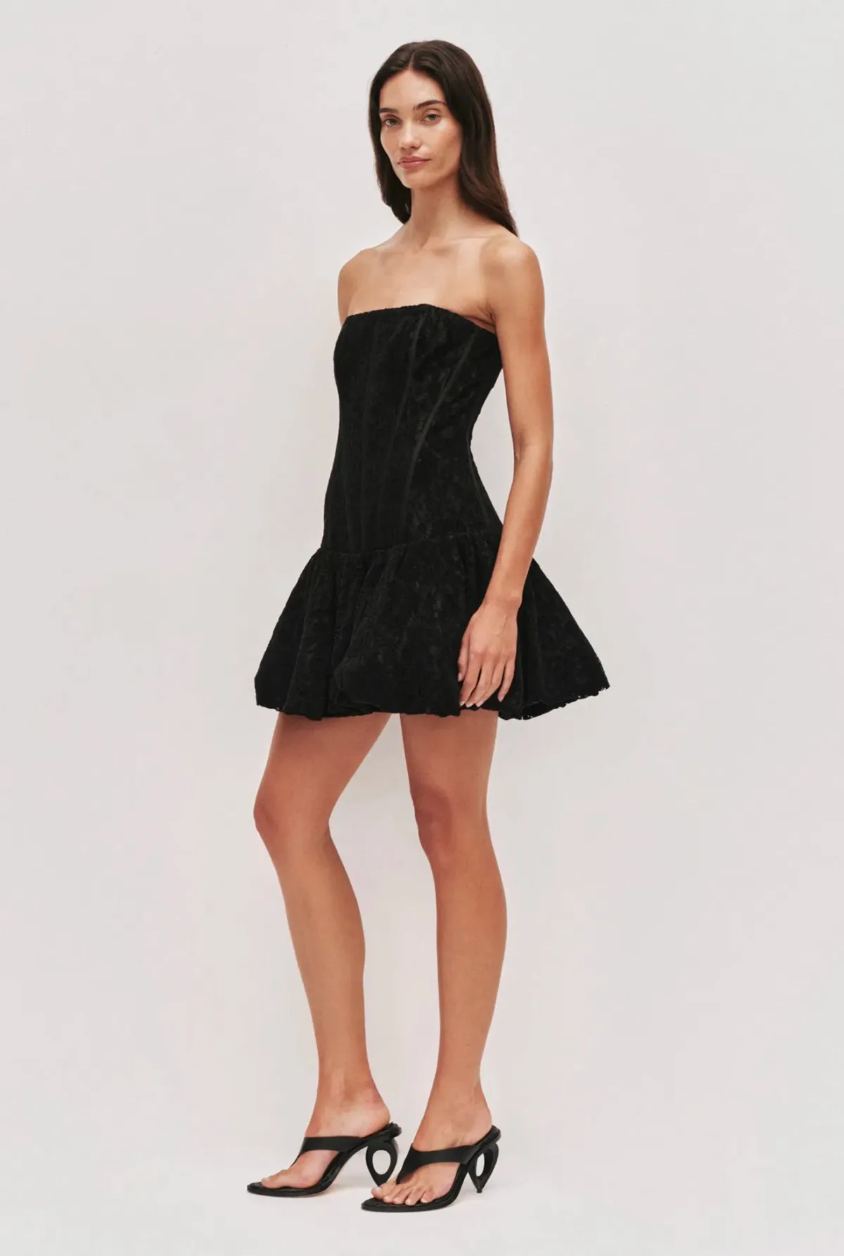 Aje Florence Black Mini Dress size 10 - Image 4