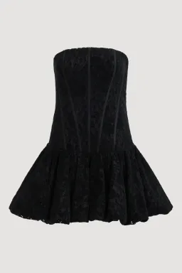 Aje Florence Black Mini Dress size 10 for rent on The Volte - image 2