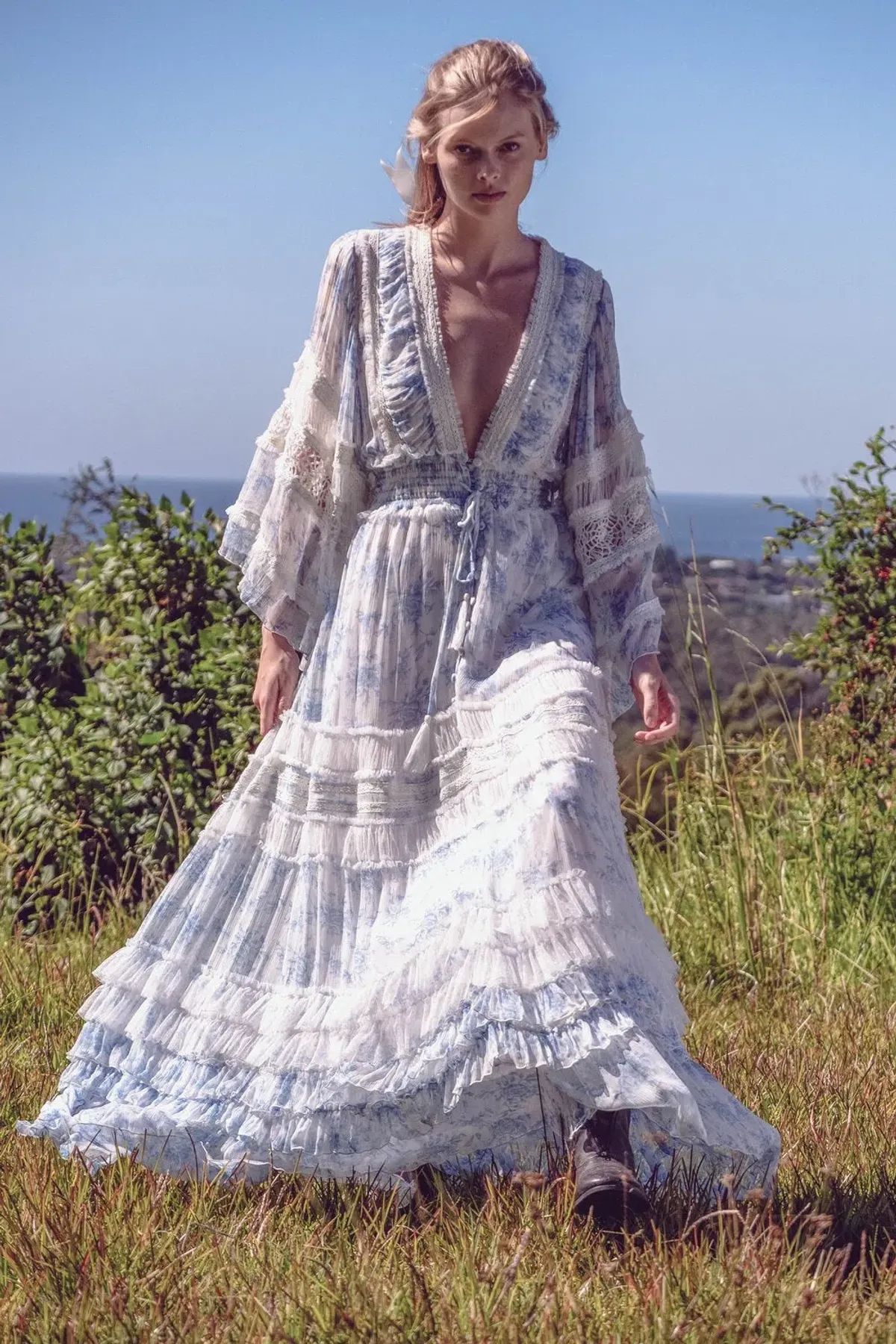 Fillyboo Charm Your Way Sunday Blue Maxi Dress XS - Image 1