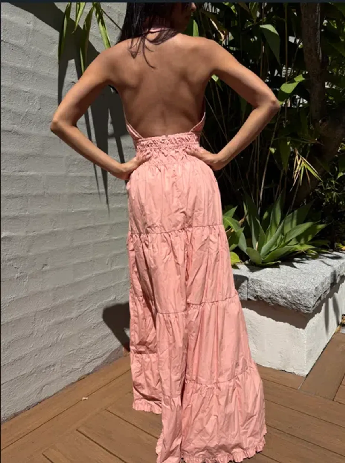 Magali Pascal Jacqueline Maxi Dress Peach Size XS - Image 3
