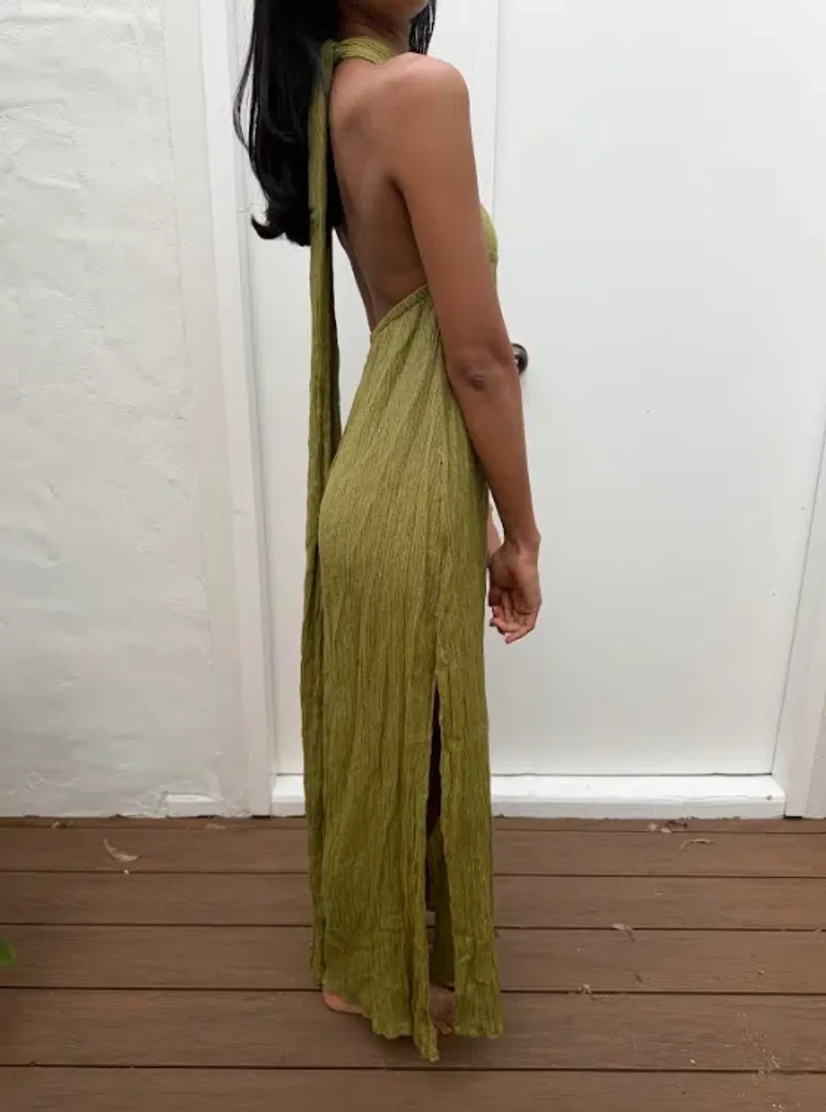 Savannah Morrow Verita Green Maxi Dress Size XXS - Image 6