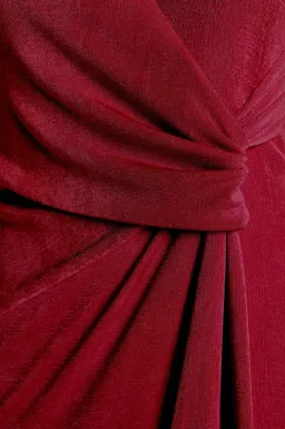 TOJHÀ Tamsin Halter Maxi Dress | Cherry Liqueur | Size 6 AU for rent on The Volte - image 4