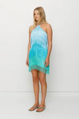 Wilde Fringe Mini Dress Ocean The Wolf Gang  for rent on The Volte - image 3