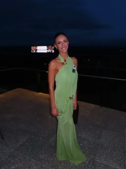 Abyss by Abby Debut Maxi Dress Green  for rent on The Volte - image 1