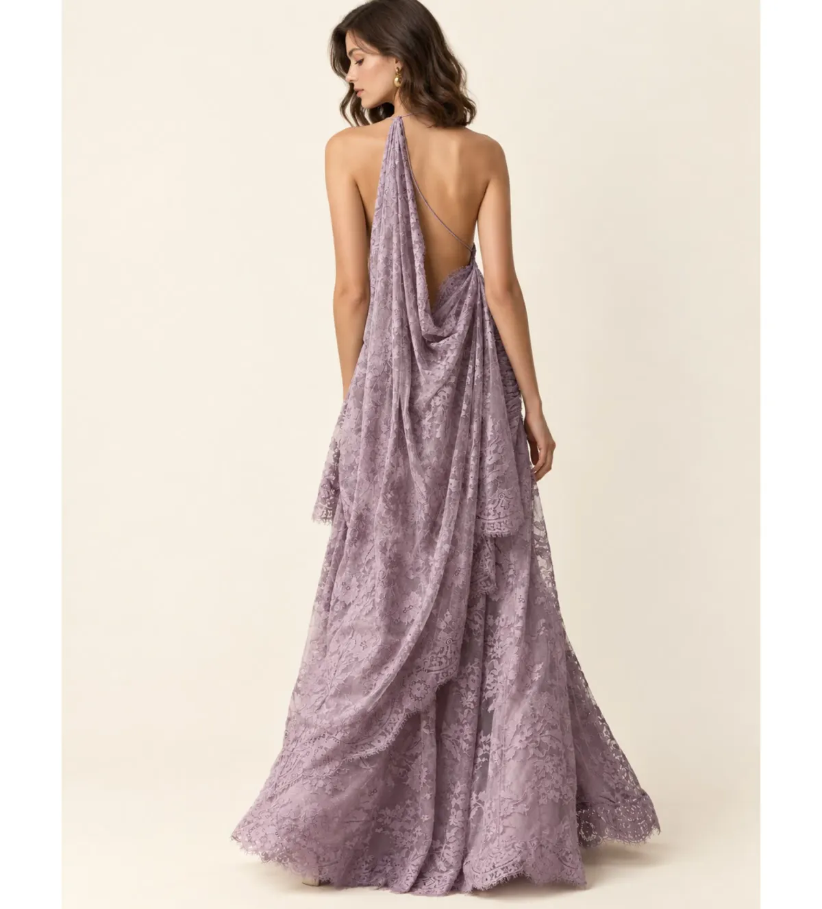Zimmermann Clash Lace Draped Maxi Dress in Lilac Size 1/AU10 - Image 2