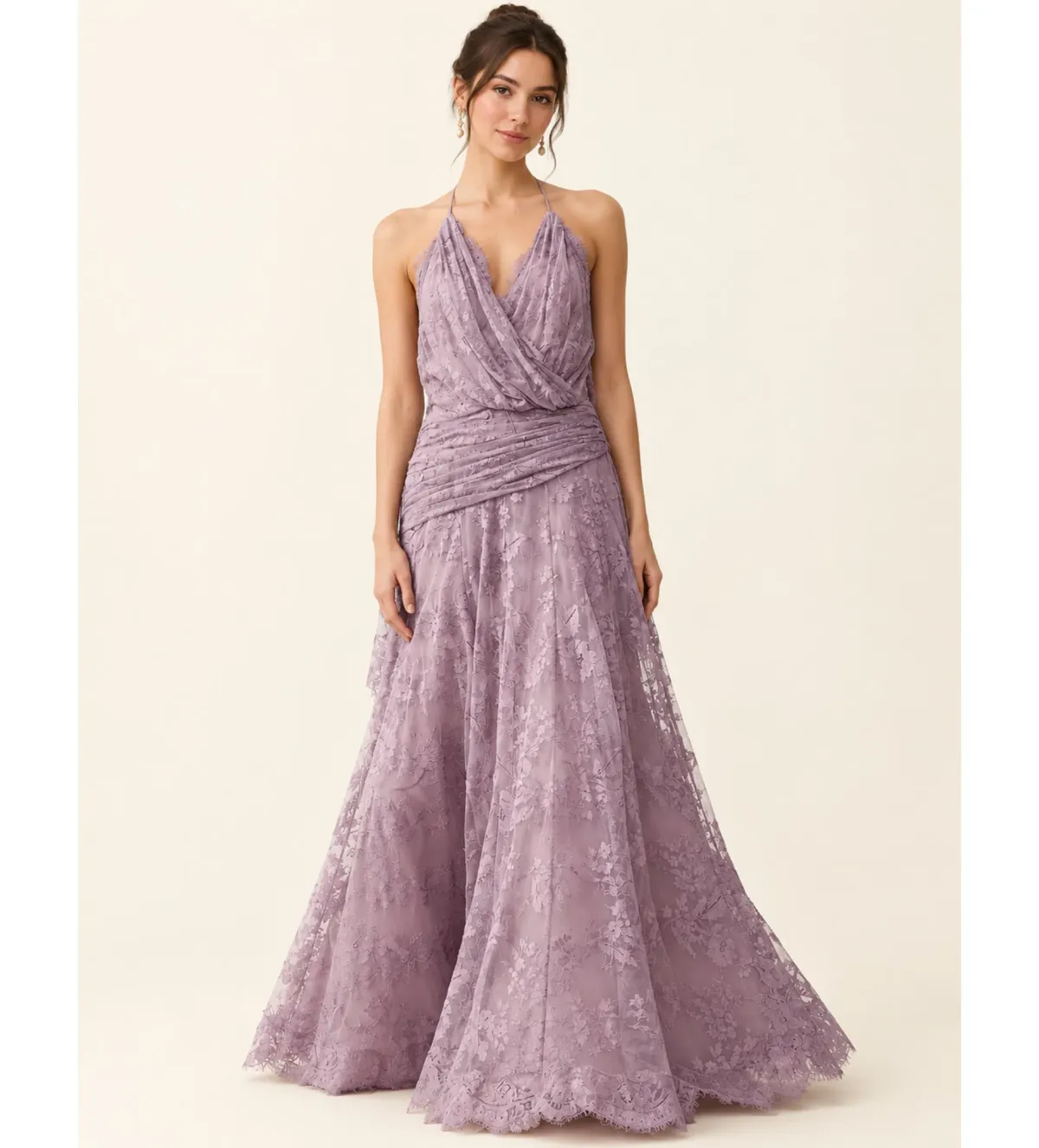 Zimmermann Clash Lace Draped Maxi Dress in Lilac Size 1/AU10 - Image 1