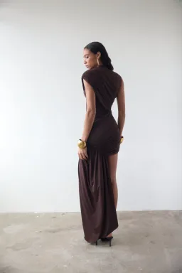 De La Vali - Ravenna Mini Dress, Chocolate 8 for rent on The Volte - image 9