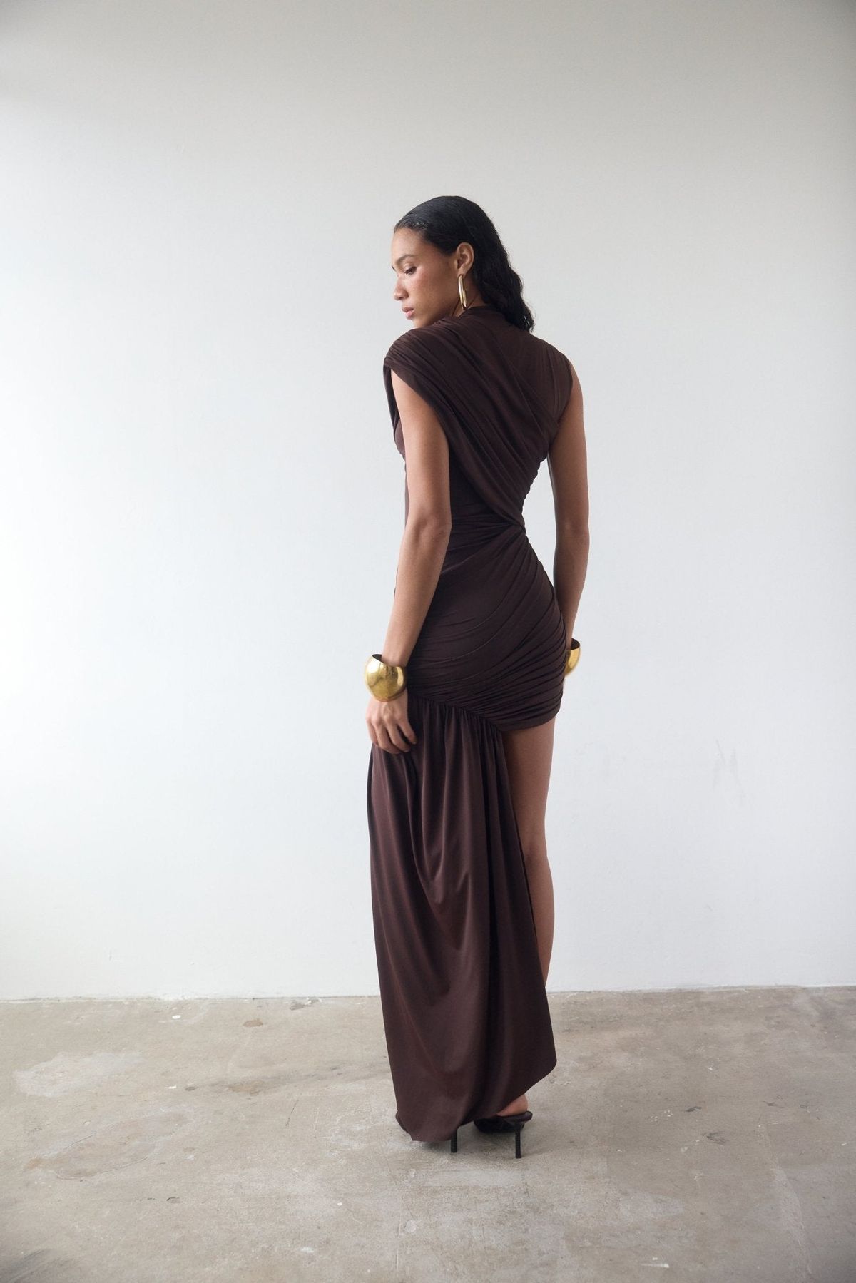 De La Vali - Ravenna Mini Dress, Chocolate 12 - Image 9