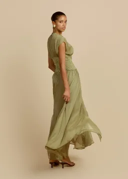 Arcina Ori Mary Jane Dress – Pistachio Green – Size AU 8 (S)  for rent on The Volte - image 4