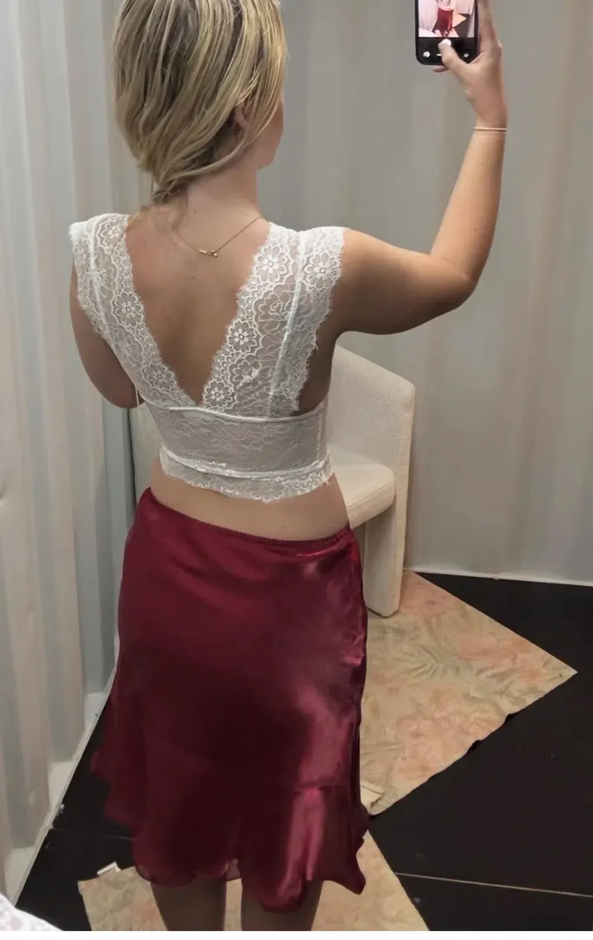 Ivy Mae Rosie lace top and fenity Naomi midi skirt  - Image 5
