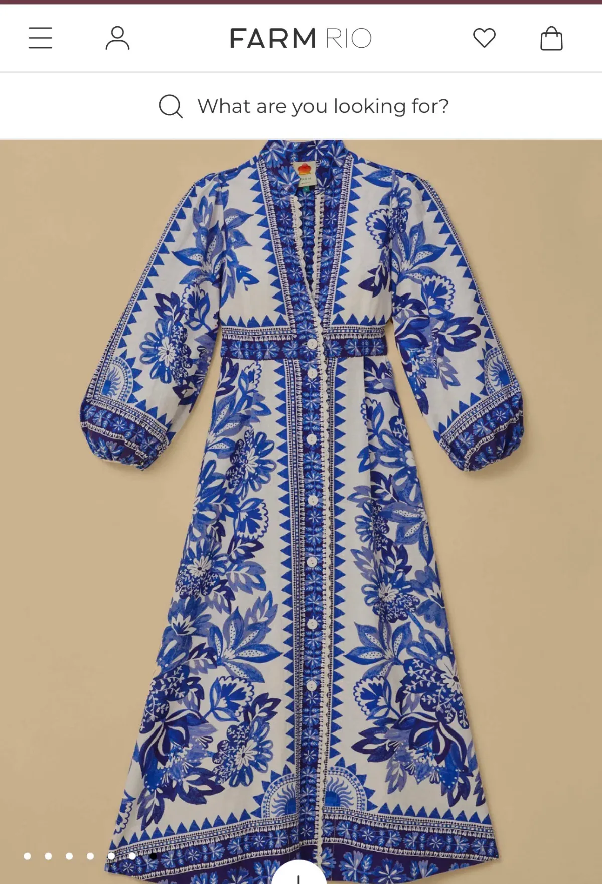 Farm Rio Tapestry linen Dress - Image 5