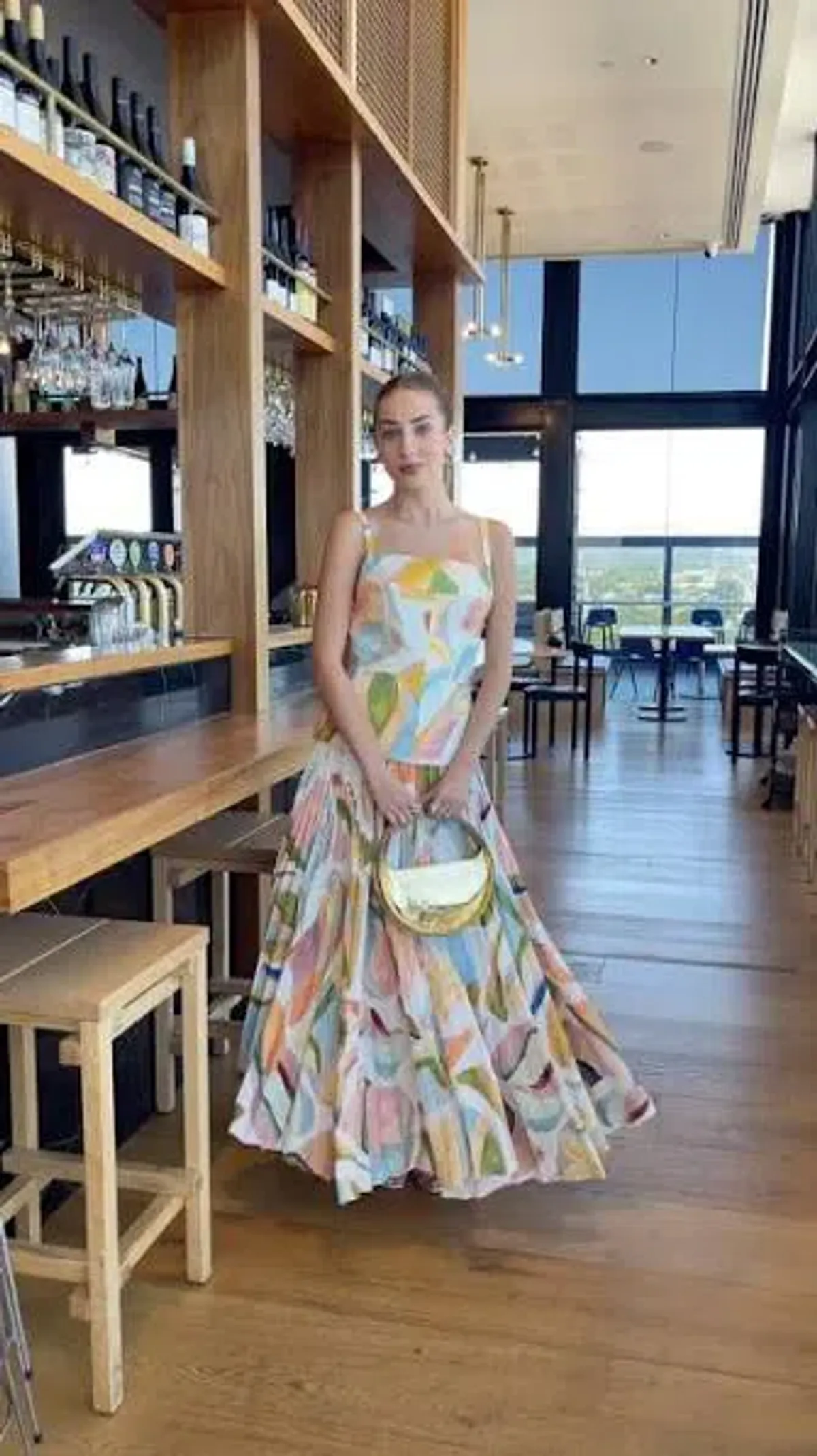 Acler Leasgill Midi Dress in Cubist Canyon Size 8 - Image 2
