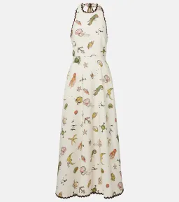 Alémais Neptune printed halter neck maxi dress 4 for rent on The Volte - image 1