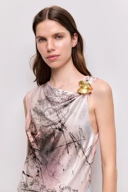 AJE MARISA MIDI DRESS [ARIA NATURA] SIZE 8 for rent on The Volte - image 3