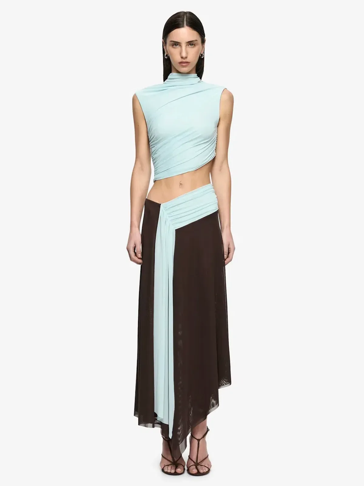 BEC & BRIDGE CONNI ASYM MIDI DRESS. SIZE 8 / 6-8 AU - Image 1